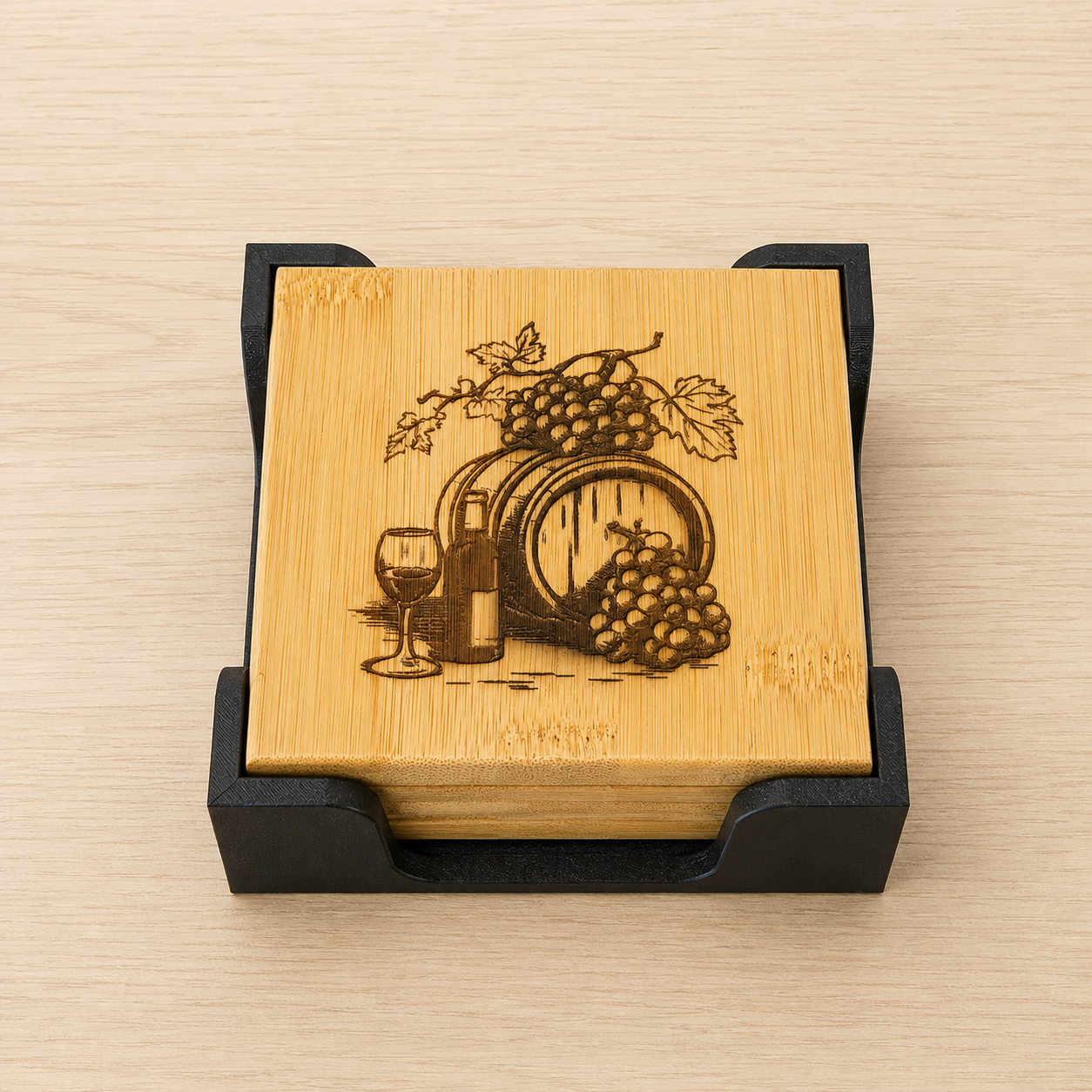 Wood Coaster Set