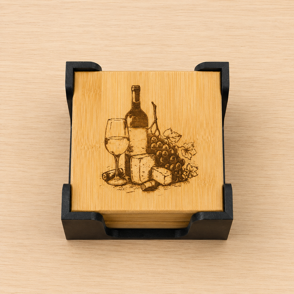 Wood Coaster Set