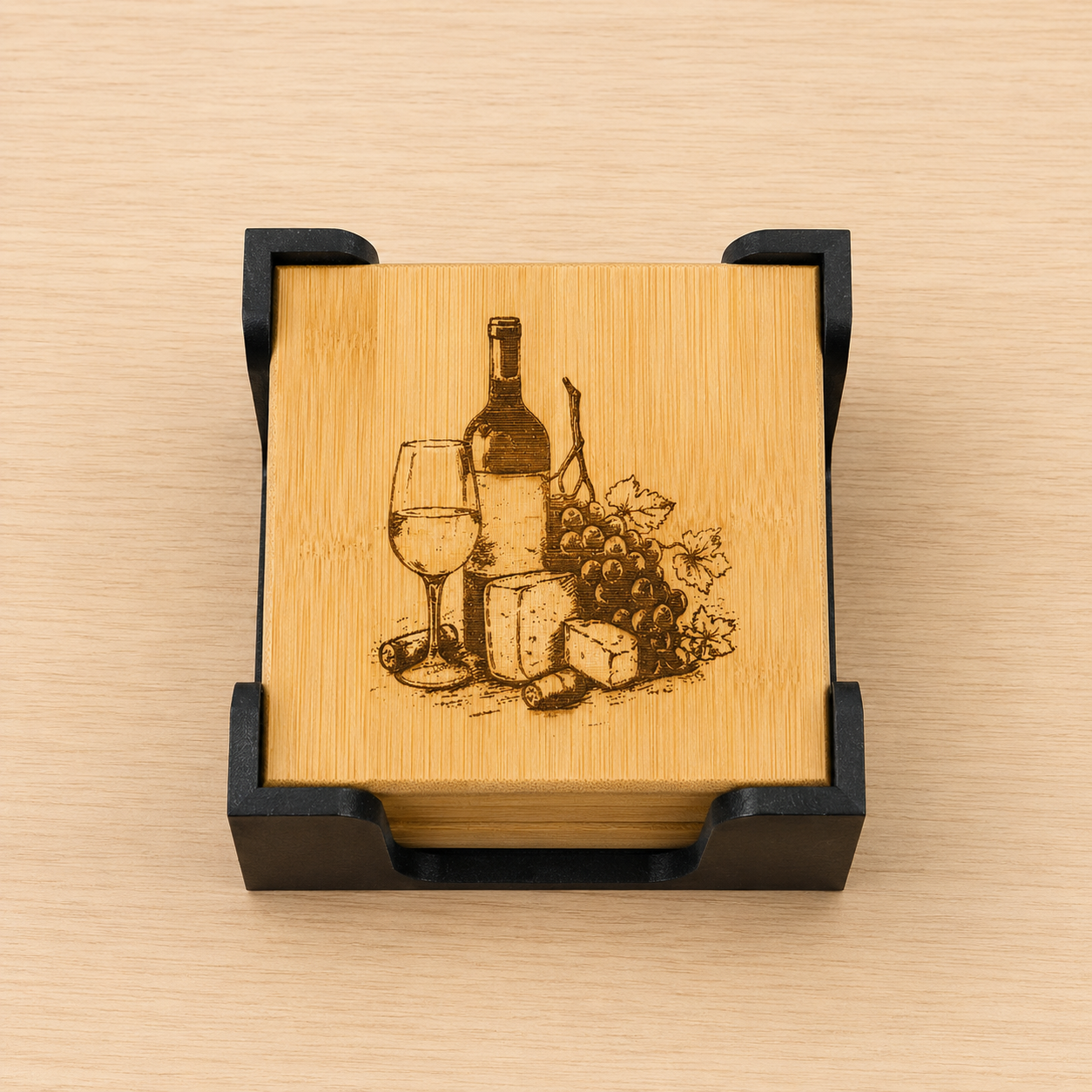 Wood Coaster Set